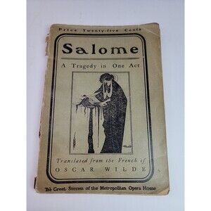Oscar Wilde Salome A Play 1907 For the Trade Antique Softcover Booklet